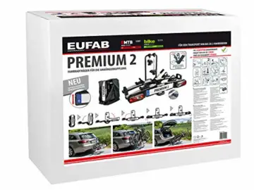 EUFAB 11521 Heckträger Premium ll für Anhängekupplung, für E-Bikes geeignet - 3