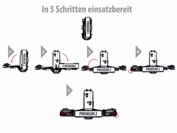 EUFAB 11521 Heckträger Premium ll für Anhängekupplung, für E-Bikes geeignet - 9