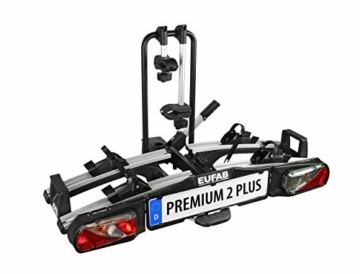EUFAB 11523 Heckträger Premium ll Plus für Anhängekupplung, für E-Bikes geeignet - 1