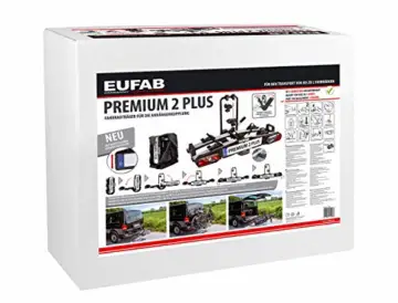 EUFAB 11523 Heckträger Premium ll Plus für Anhängekupplung, für E-Bikes geeignet - 5
