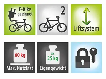 EUFAB 11535 Heckträger Bike Lift, für E-Bikes geeignet - 17