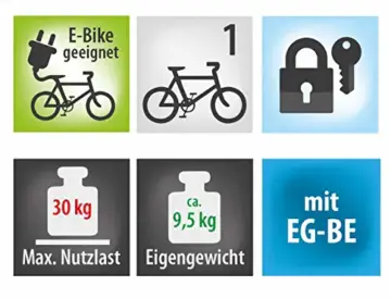 EUFAB 11559 Fahrradträger AMBER 1, für E-Bikes geeignet - 3