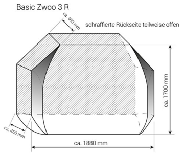 Hindermann Fahrradschutzhülle Basic Zwoo für 2 – 3 Fahrräder - 3
