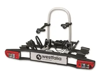 Westfalia bikelander classic Fahrradträger für die Anhängerkupplung - Zusammenklappbarer Kupplungsträger für 2 Fahrräder - E-Bike geeigneter Universal-Radträger mit 60 kg Zuladung - 4